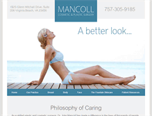 Tablet Screenshot of mancollplasticsurgery.com